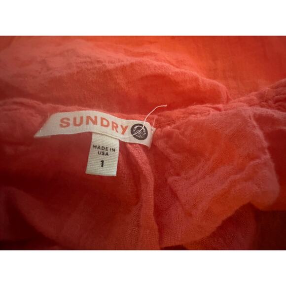 Sundry Coral V-Neck Blouse, Size Small, NWOT - Picture 6 of 6